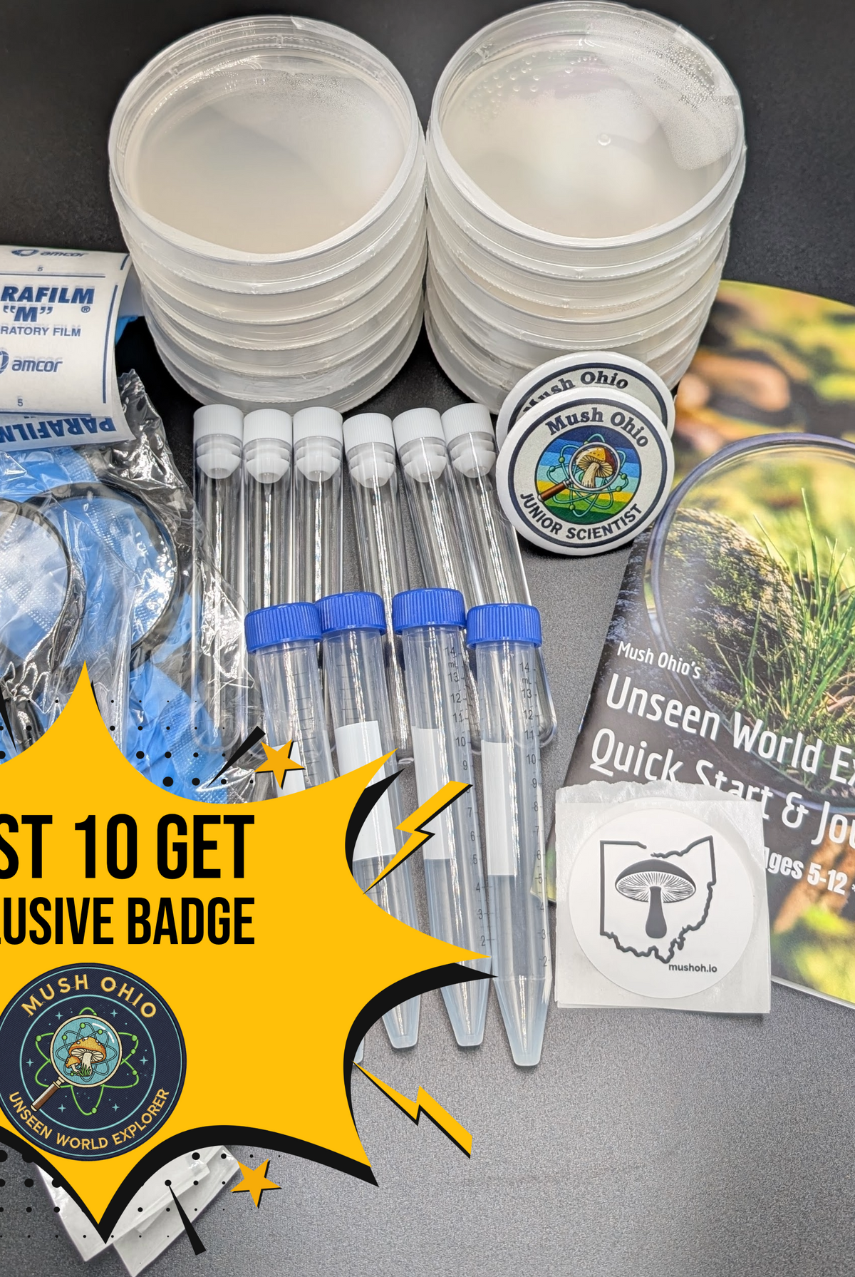 Mush Ohio Explorer kit with Junior Scientist badge